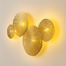 Applique murale design LED avec plusieurs disques doré ou cuivré style fleurs
