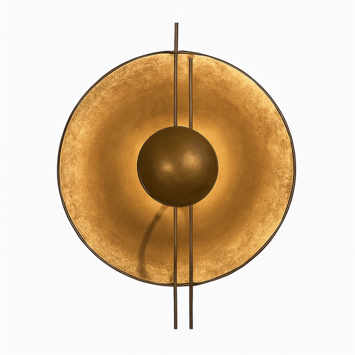 Applique murale design à LED avec plusieurs disques en métal doré Luxury - vue 2 sur 5