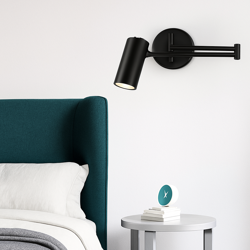 Applique murale design LED avec sport dirigeable en métal doré ou noir Light - vue 4 sur 8