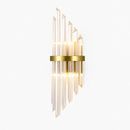 Applique murale design à LED dorée avec verre cristal en cascade Luxury