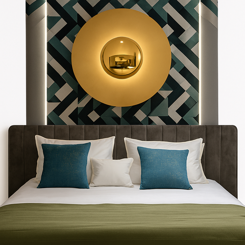 Applique murale design à LED en disque coloré métal style Porch Luxury - vue 6 sur 5