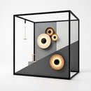 Applique murale design LED en forme de disque style shiny