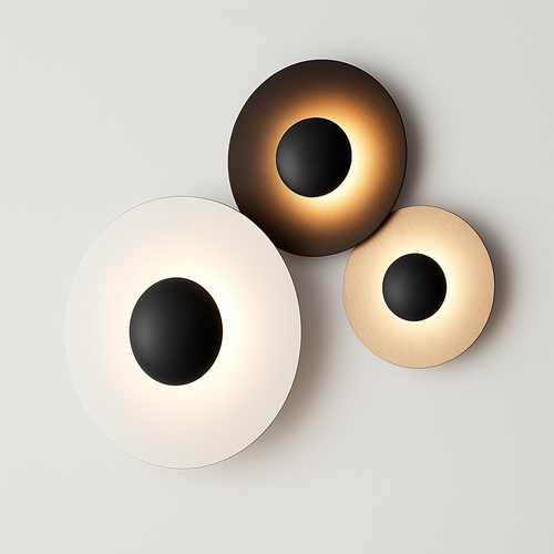 Applique murale design LED en forme de disque style shiny - vue 5 sur 11