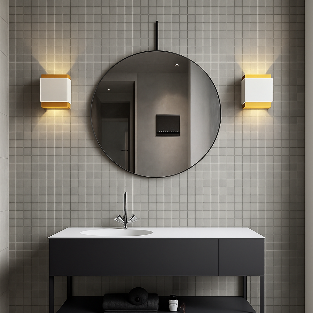 Applique murale design LED en métal doré Sconce