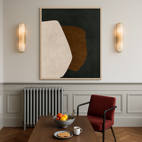 Applique murale design LED en marbre arrondi style Shining - vue 3 sur 8