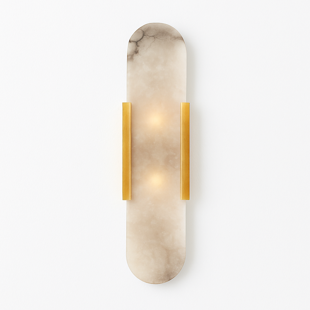Applique murale design LED en marbre arrondi style Shining - vue 8 sur 8