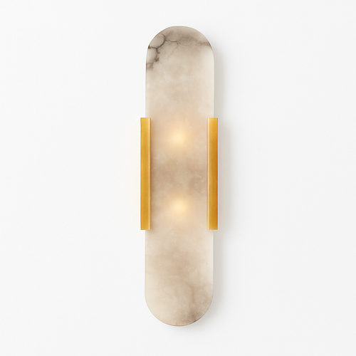 Applique murale design LED en marbre arrondi style Shining - vue 8 sur 8