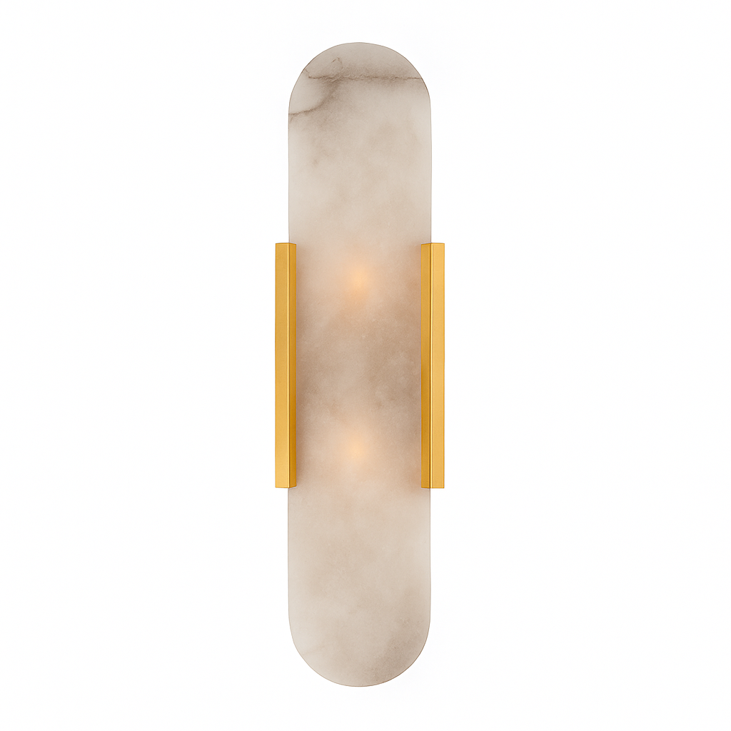 Applique murale design LED en marbre arrondi style Shining - vue 7 sur 8