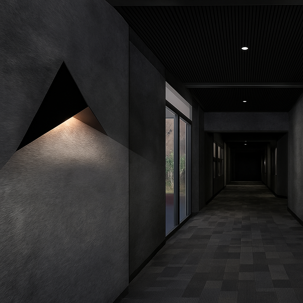 Applique murale design à LED en triangle métal Loft - vue 3 sur 6