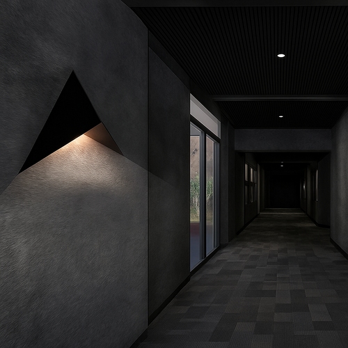 Applique murale design à LED en triangle métal Loft - vue 4 sur 6