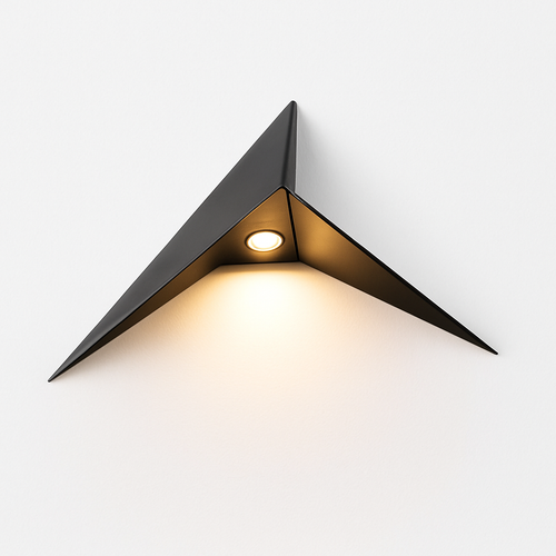 Applique murale design à LED en triangle métal Loft - vue 5 sur 6