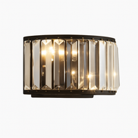 Applique murale design LED en verre cristal style rétro