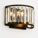 Applique murale design LED en verre cristal style rétro