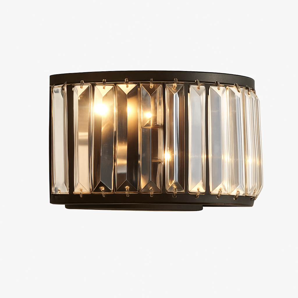 Applique murale design LED en verre cristal style rétro - vue 6 sur 6