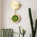 Applique murale design LED ronde en métal doré Light