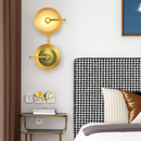 Applique murale design LED ronde en métal doré Light