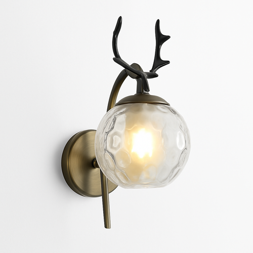 applique murale design moderne en forme de cerf en bois - vue 3 sur 10