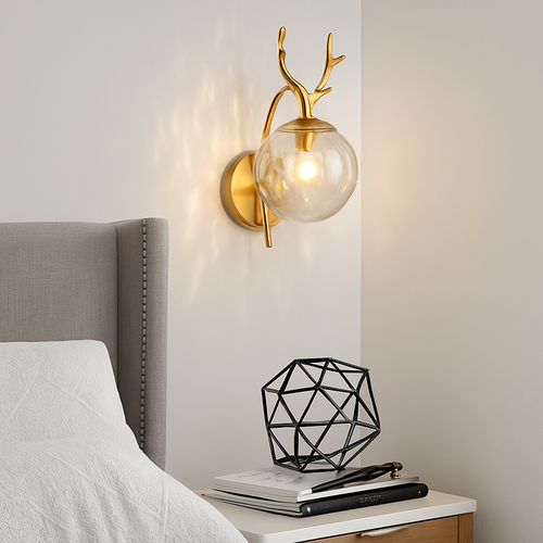 applique murale design moderne en forme de cerf en bois - vue 6 sur 10