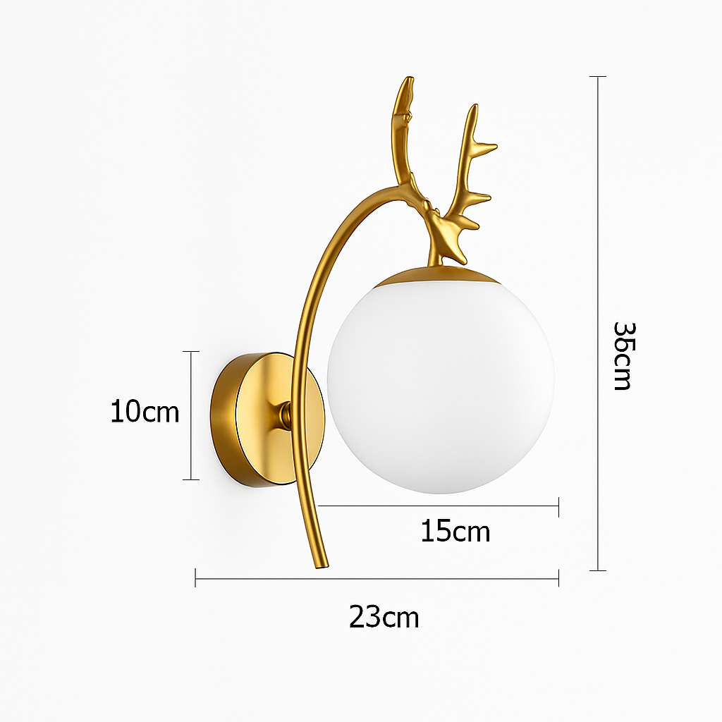 applique murale design moderne en forme de cerf en bois - vue 10 sur 10