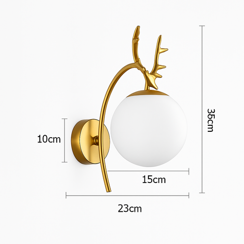 applique murale design moderne en forme de cerf en bois - vue 11 sur 10