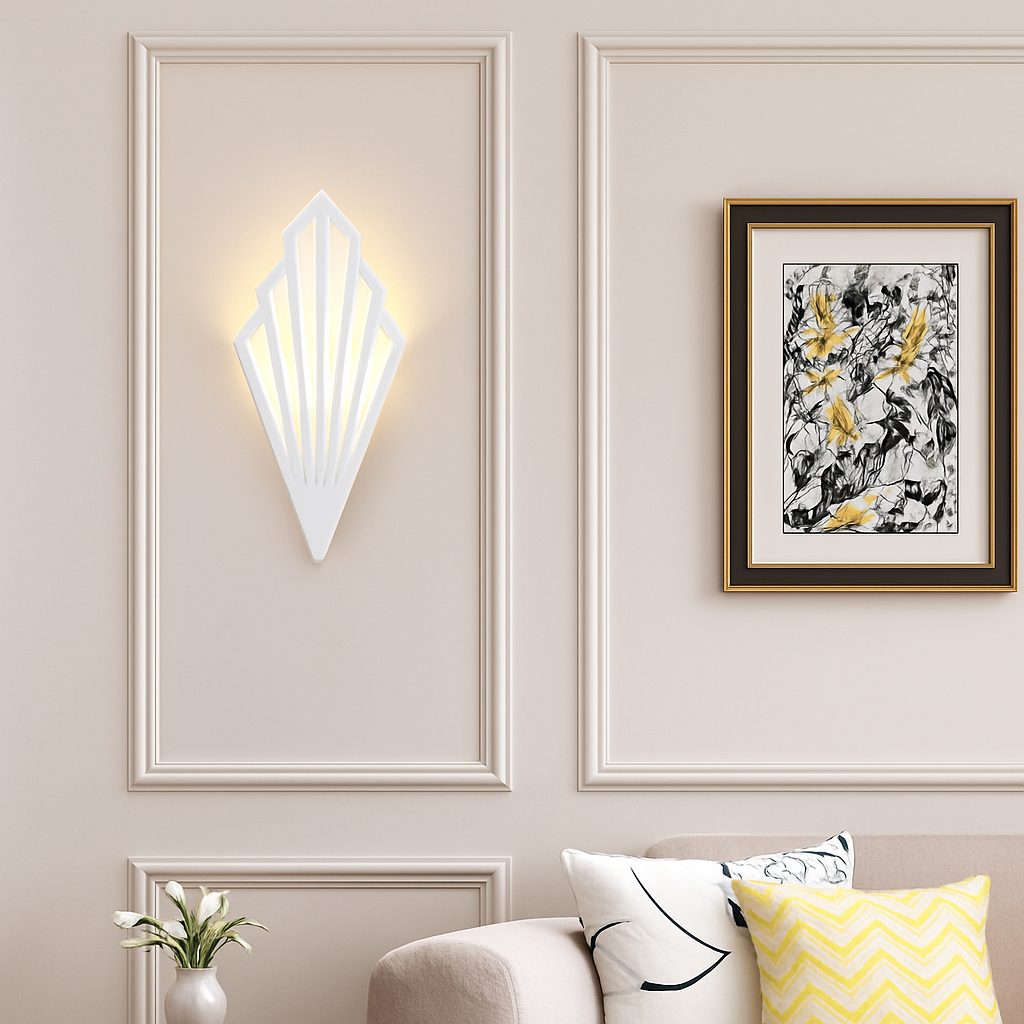 Applique murale design triangulaire LED en métal coloré - vue 4 sur 8