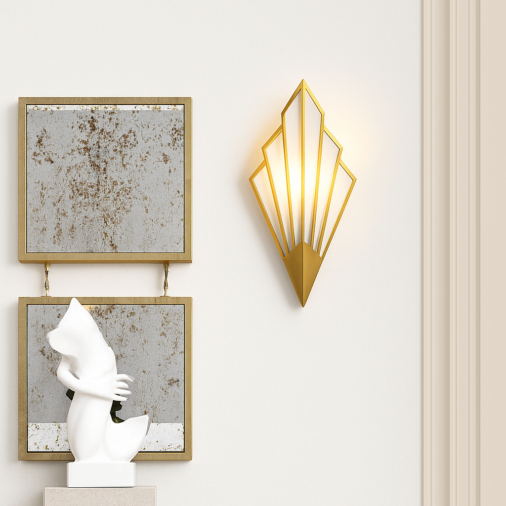 Applique murale design triangulaire LED en métal coloré - vue 5 sur 8