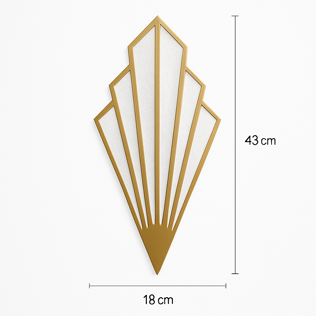 Applique murale design triangulaire LED en métal coloré - vue 8 sur 8