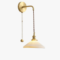 Applique murale dorée moderne céramique fil ajustable LED