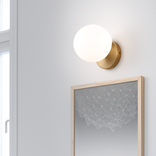 Applique murale doré et boule en verre Frost - vue 4 sur 8