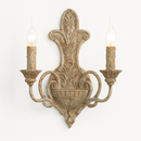 Applique murale à double tête en fer antique style français