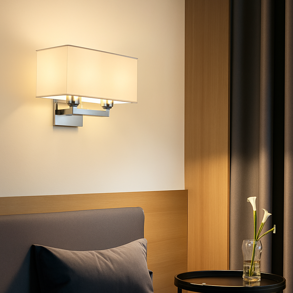 applique murale double tête en tissu style nordique moderne - vue 5 sur 10