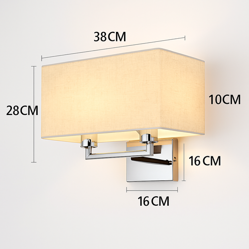 applique murale double tête en tissu style nordique moderne - vue 11 sur 10