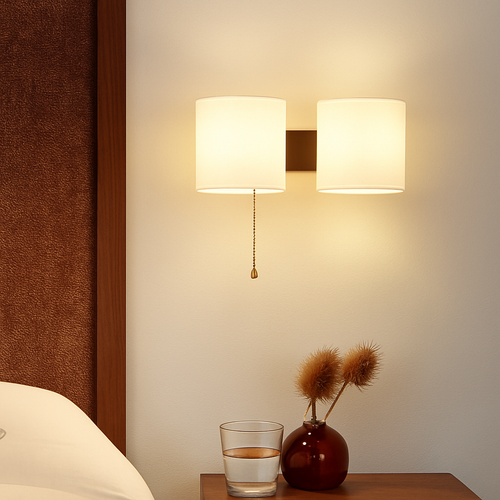 applique murale en bois avec ampoule led pour intérieur - vue 4 sur 12
