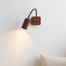 applique murale en bois de noyer avec interrupteur éclairage d'intérieur rotatif