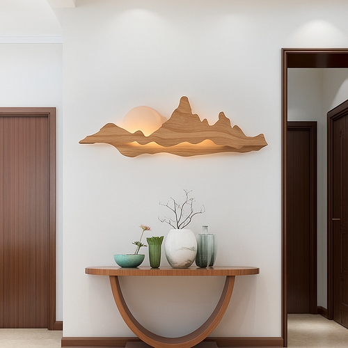 applique murale en bois design moderne pour intérieur lumineux - vue 3 sur 12