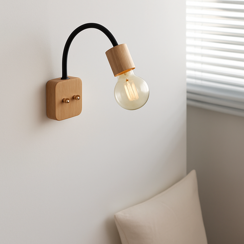 applique murale en bois japonais design nordique pour décoration intérieure - vue 3 sur 8