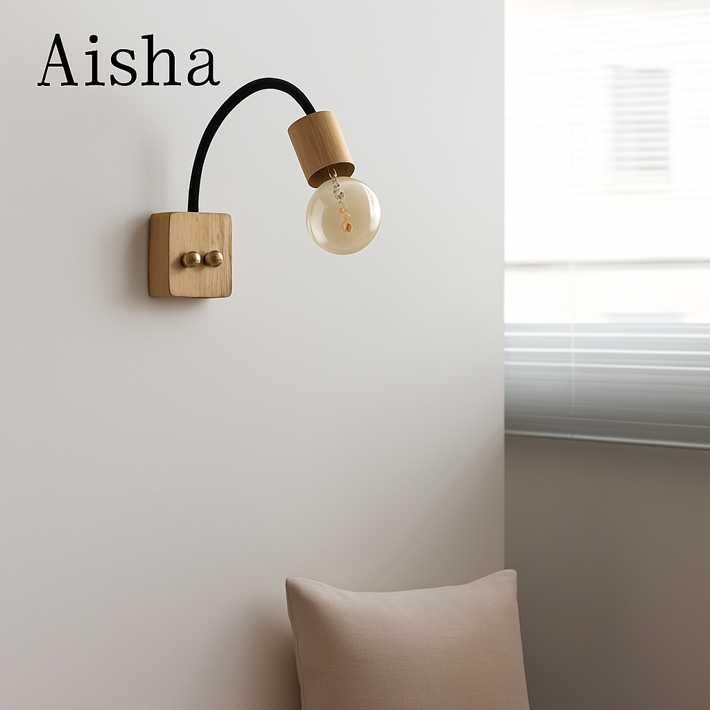 applique murale en bois japonais design nordique pour décoration intérieure - vue 5 sur 8