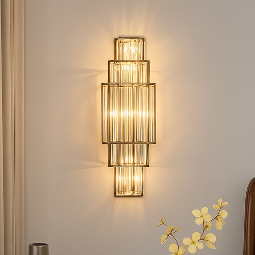 applique murale en cristal design pour décoration intérieure élégante - vue 2 sur 7
