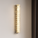 applique murale en cuivre design minimaliste avec lumière en cristal