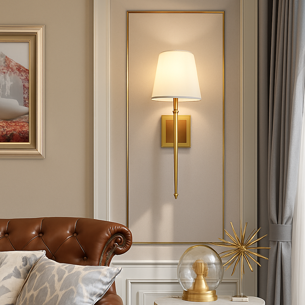 applique murale en cuivre doré pour décoration intérieure élégante - vue 3 sur 7