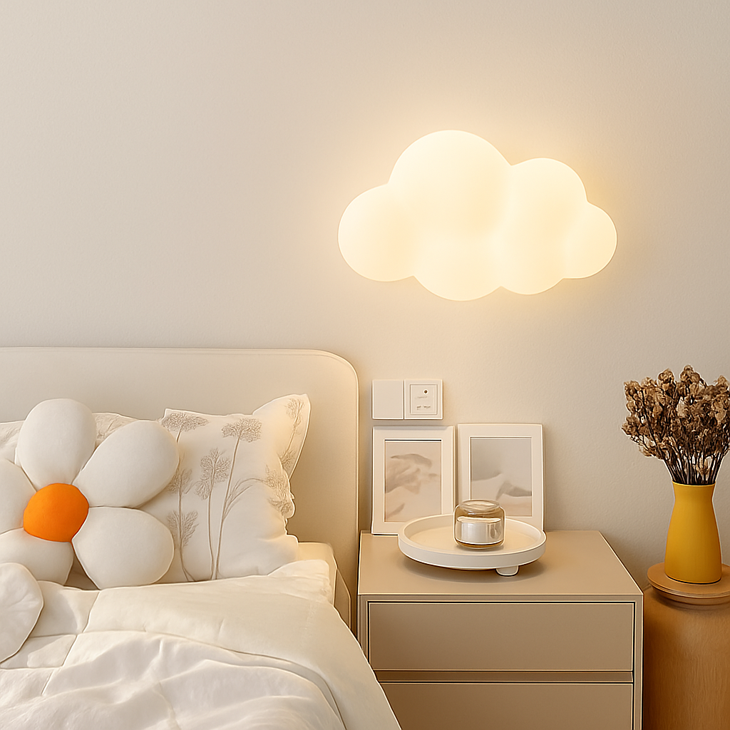 Applique murale en forme de nuage blanc pour chambre d'enfant - vue 5 sur 8