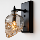 Applique murale en forme de tête de mort en verre Skull