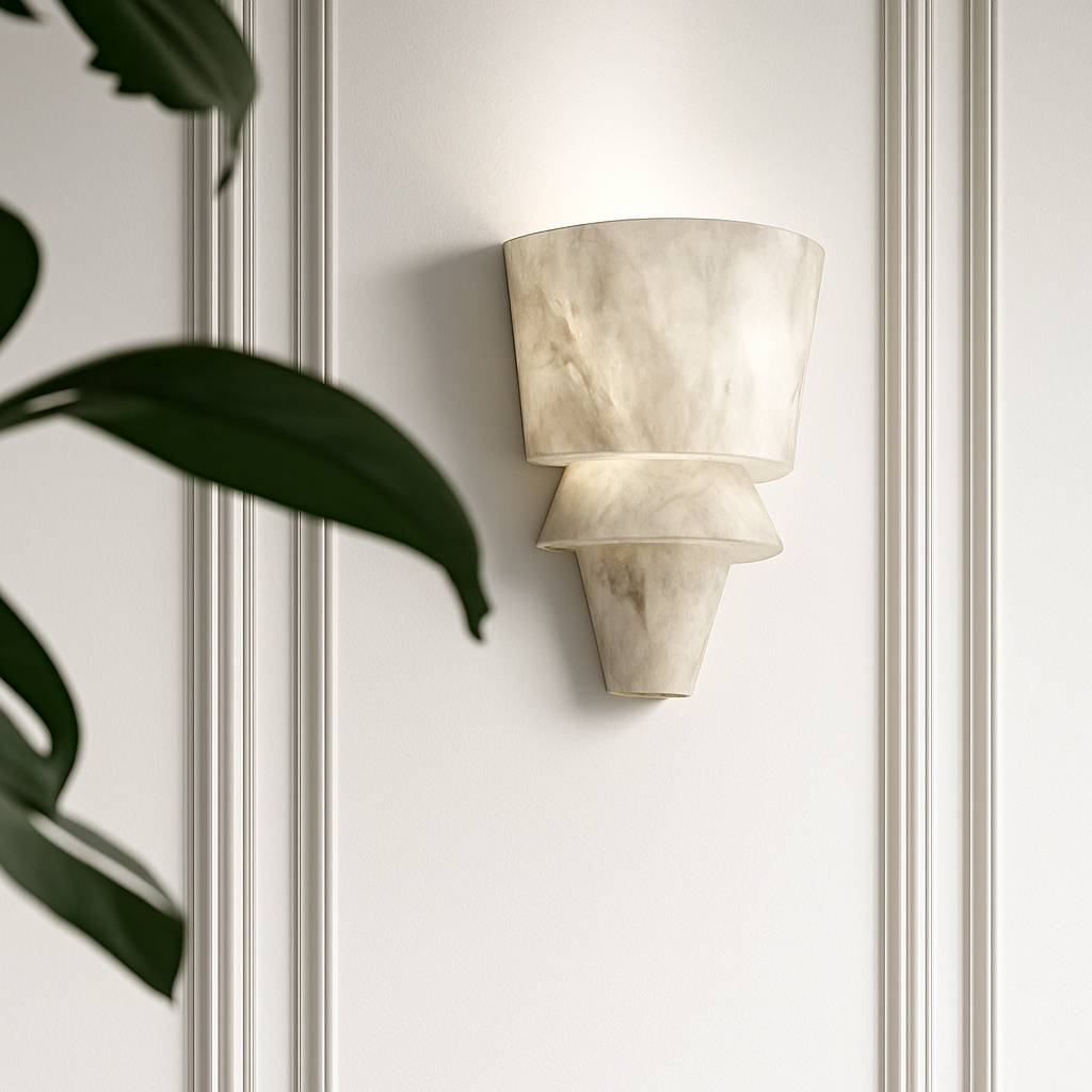 applique murale en marbre naturel design lumineux décoratif - vue 2 sur 8