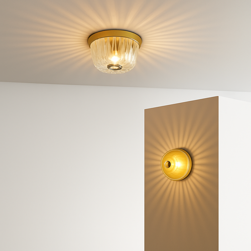 applique murale en verre bauhaus effet décoratif - vue 5 sur 8