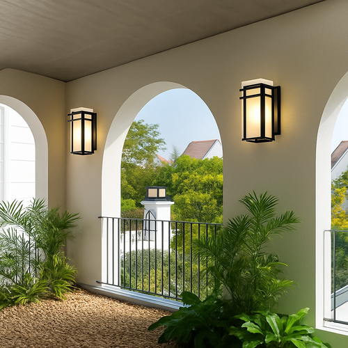 applique murale extérieure moderne éclairage de jardin étanche design - vue 3 sur 9