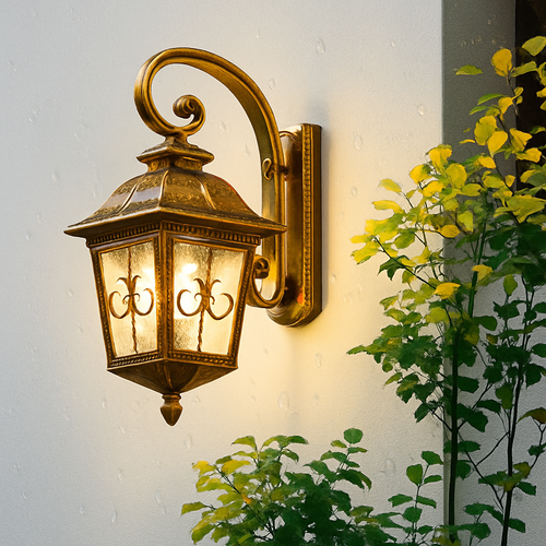 applique murale extérieure rétro pour éclairage jardin et cour - vue 5 sur 8