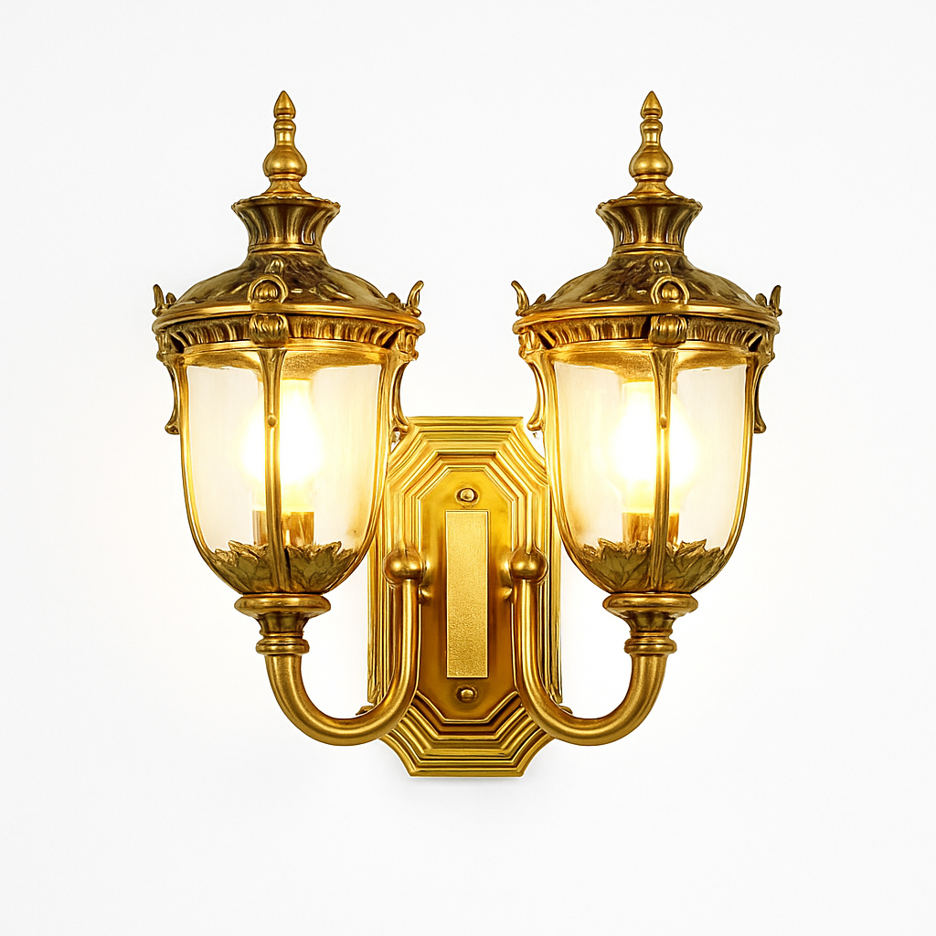 applique murale extérieure étanche double tête style européen rétro - vue 3 sur 9