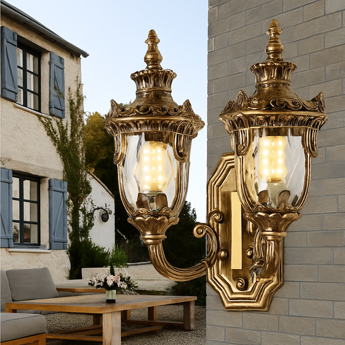 applique murale extérieure étanche double tête style européen rétro - vue 4 sur 9
