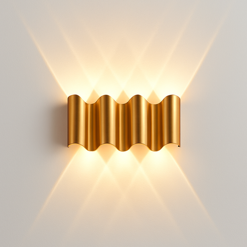 Applique murale extérieures imperméables modernes simples en aluminium lumière extérieure applique intérieure noir or fond applique murale luminaire - vue 2 sur 6