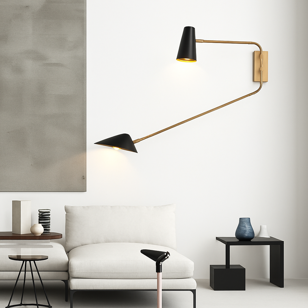 applique murale industrielle en cuivre à bras pivotant pour décoration moderne - vue 3 sur 15